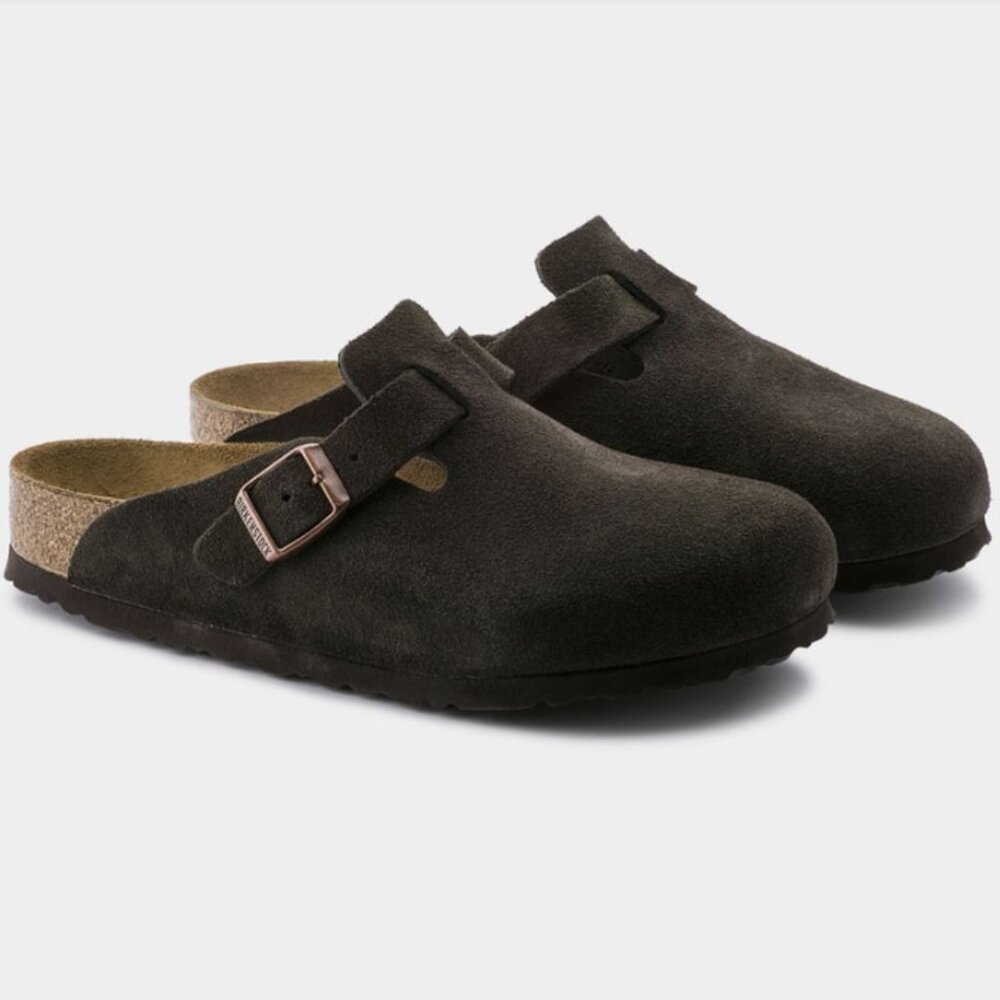 BIRKENSTOCK Boston Soft Footbed Womens Clogs Soft Mocha US Size 11 (EU42)